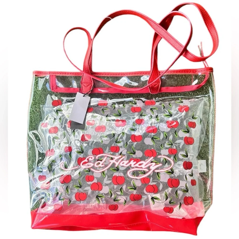 BRAND NEW - Ed Hardy Cherry-Cherries Zip Top Tote Bag